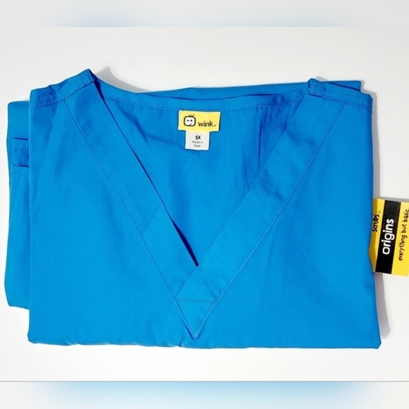 Royal Blue WonderWink Scrub Top - Picture 2 of 5